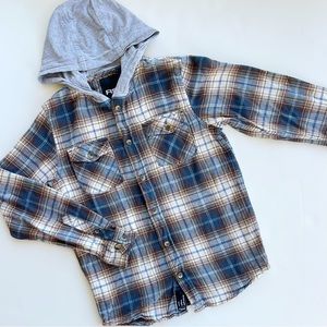 Boys RSQ Buttondown Hooded Flannel